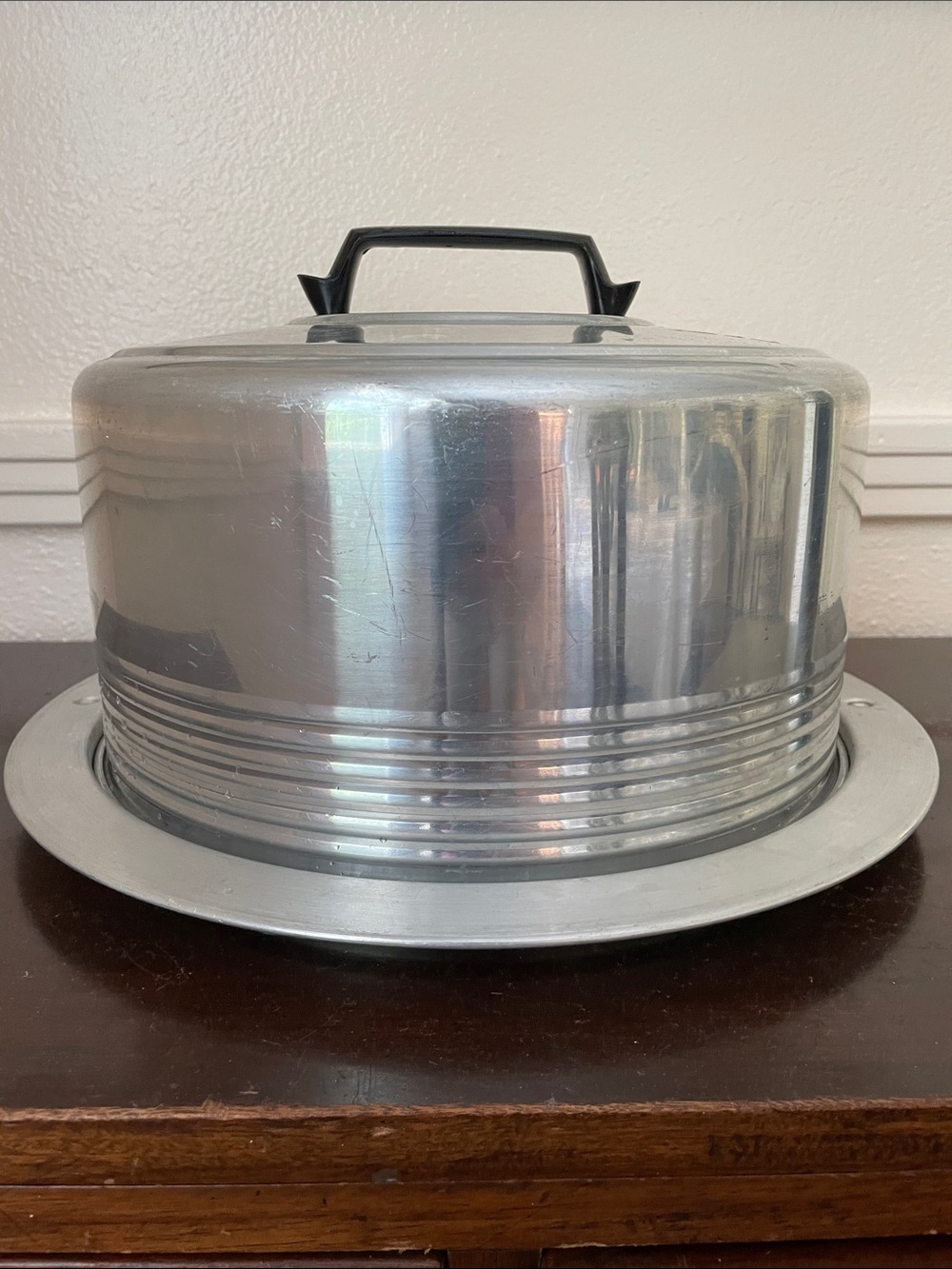 Vintage Regal Metal Cake Carrier with Lid and Handle
